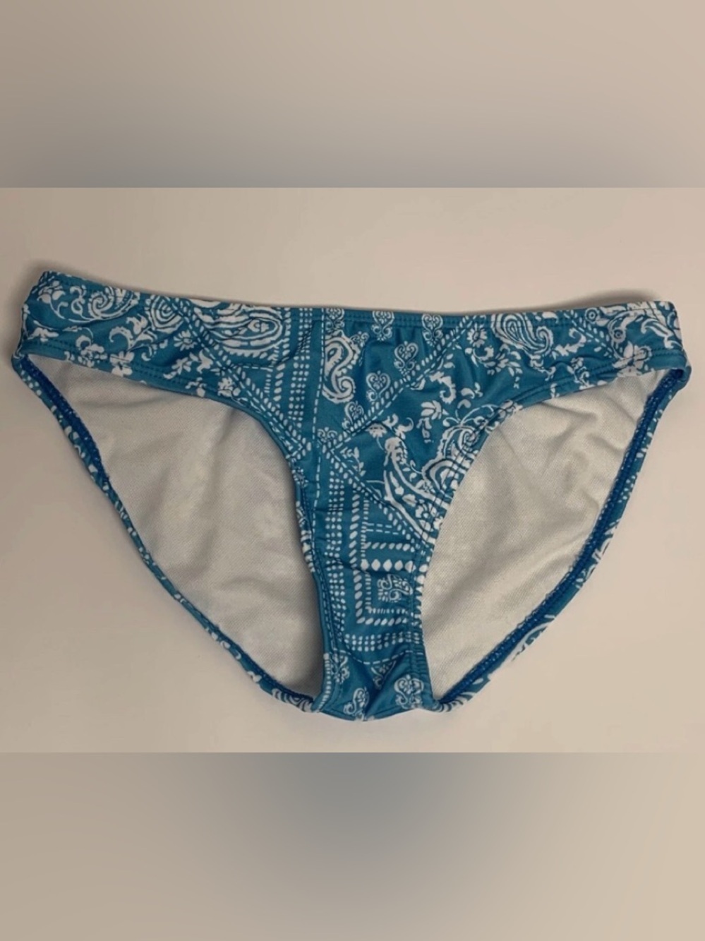 PSNY Juniors Size 14 Blue White Paisley Swim Bottom
